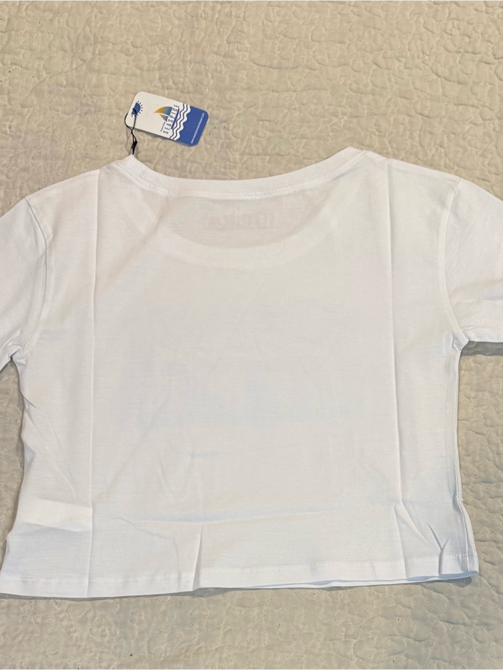 Seaspice "Mermaid Off Duty" White Tee with Light Blue Print - Picture 2 of 11